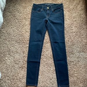Dark American eagle skinny jeans